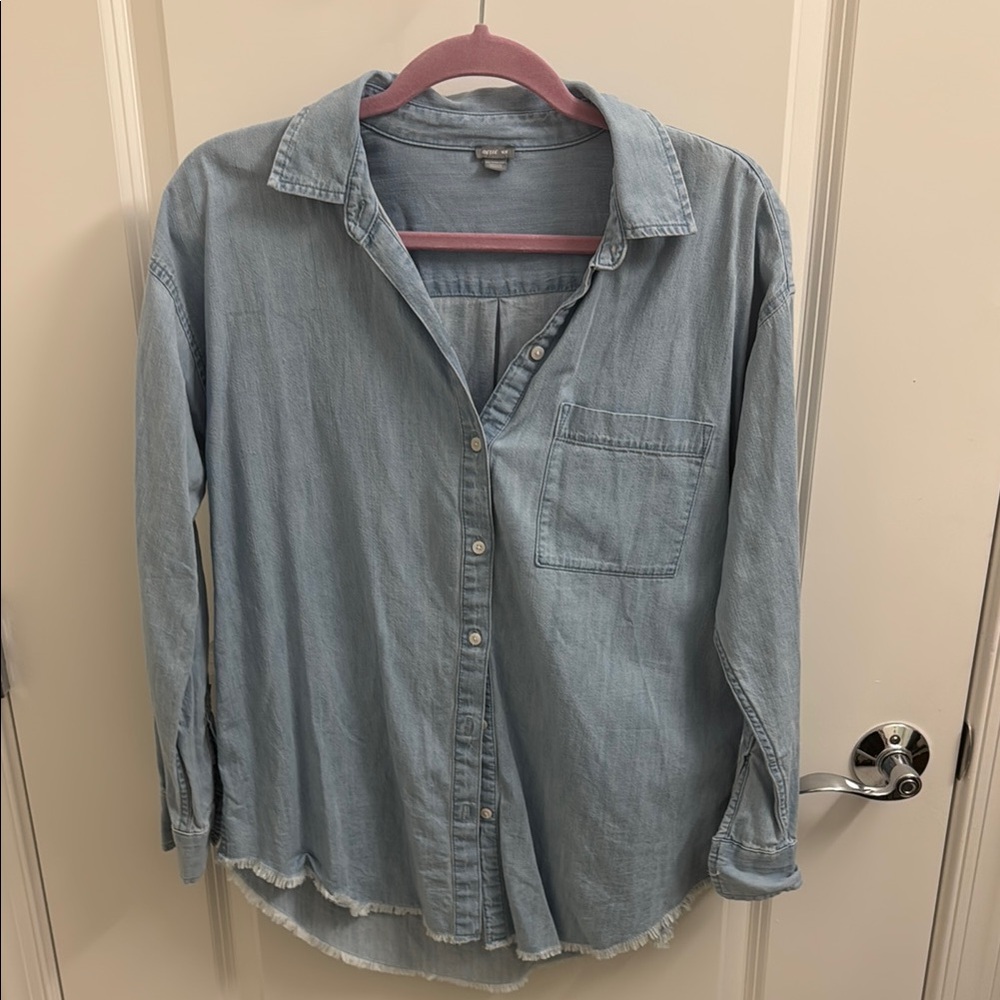 Aerie Denim Button-Up Shirt